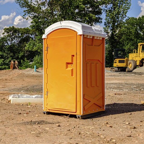 how often are the portable toilets cleaned and serviced during a rental period in Donnelly Minnesota